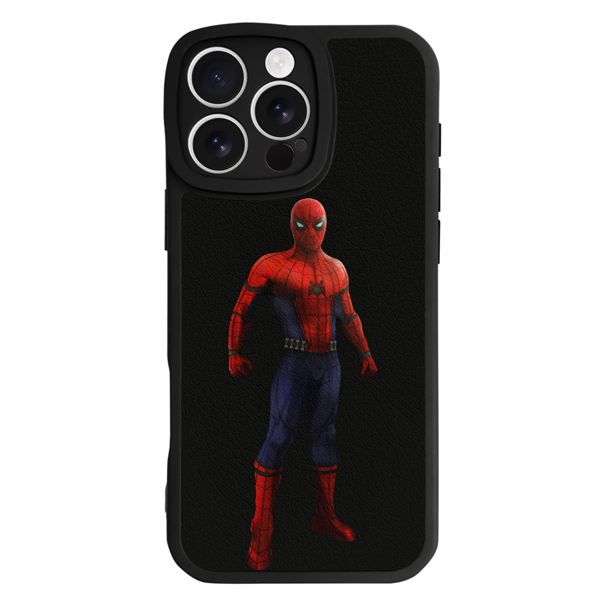 Spider Man スパイダーマン 【iPhone 16シリーズ対応】シリコンスマホケース（レザー調） 材質：シリコン